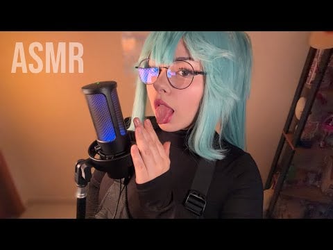 ASMR CAÓTICO COM HATSUNE MIKU 💙 Mouth sounds molhados, fabric scratching, no Talking