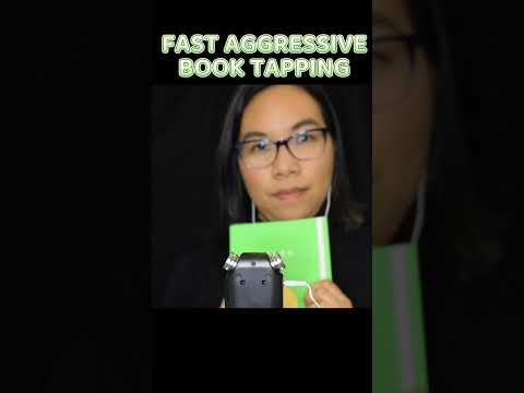 ASMR FAST AGGRESSIVE BOOK TAPPING #asmrshorts #asmrfastandaggressive #asmrbooks 💚📗