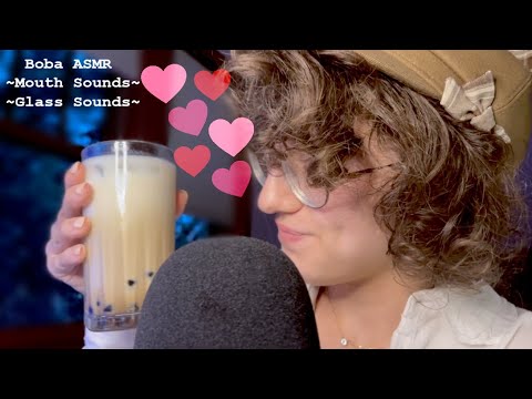 ASMR Boba Tea ~ INTENSE Mouth Sounds, Paper Sounds, Soft Whispering Mukbang!