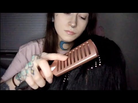 🌛ASMR SLEEPOVER ROLEPLAY🌜 hair play