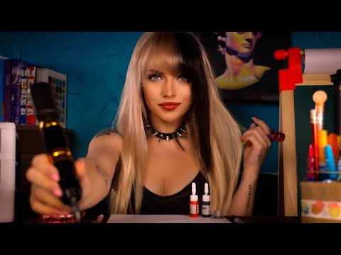 The Flirty Goth Girl At The Back Of The Class Is Obsessed With You | Giving You A Tattoo ASMR