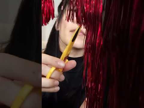 your hair is red tinsel asmr