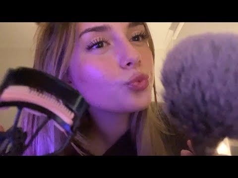 ASMR | The nice girl does your makeup in school!! (Mouth sounds, tapping the camera, up close) 