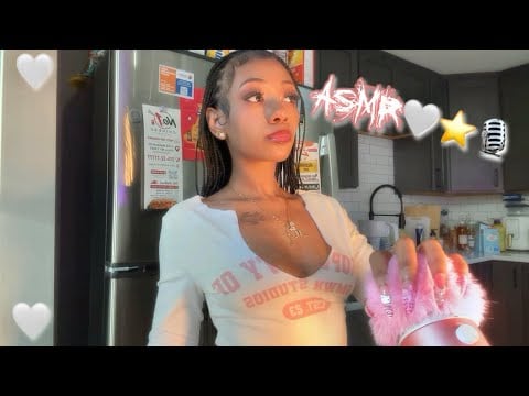 ASMR  Fluffy Mic Scratching with Long Nails 💅✨🌸