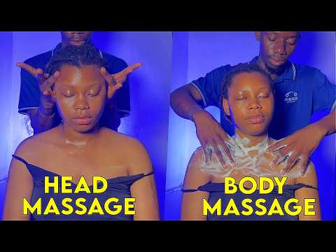 Asmr Face Wash ,Ear Cleaning and wax removal , Long Nails Head scratch and Back Massage