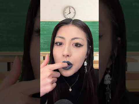 POV: GOTH GIRL does your eyebrows #asmrinclass #personalattention