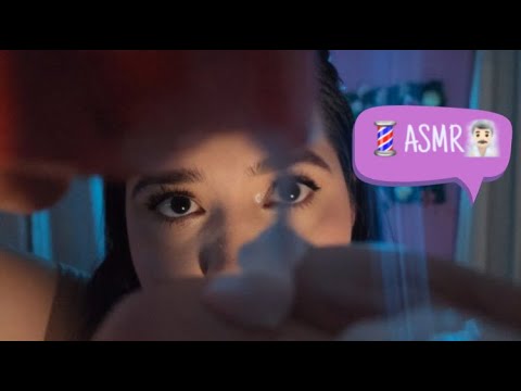 ASMR😴🥱 te corto tu cabello y la barba, mas mascarilla nutritiva para tu piel .💈