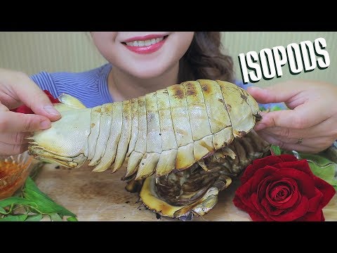 ASMR GRILLED ISOPODS (EXOTIC FOOD) SOFT EATING SOUNDS | LINH-ASMR