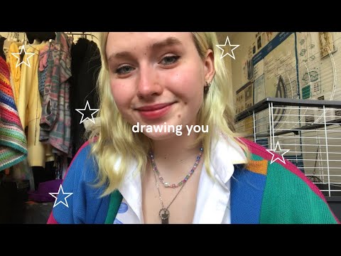 lofi asmr! [subtitled] drawing you at school!