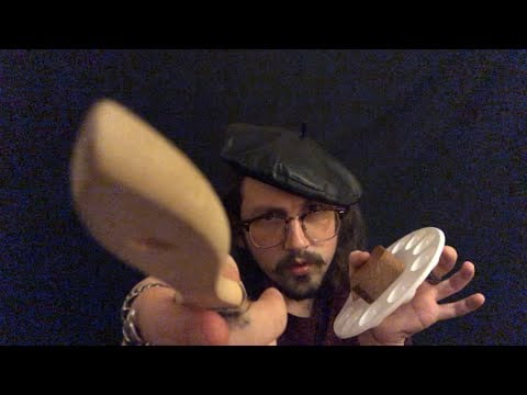 ASMR Eccentric Artist Makes You His Muse {Face Painting, Ruler Face Mapping, Sharp/Dull, Spinning}
