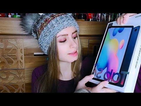 ASMR Lofi Unboxing My Tab S6 Lite/ Gum Chewing 📲