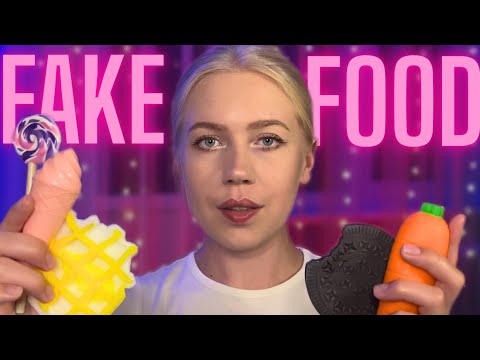 ASMR fake food 🧇🍪🍭🍦🥕 | #asmrminuha #asmr 