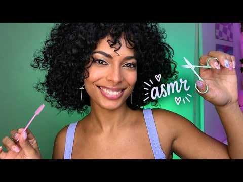 ASMR Fazendo Suas Sobrancelhas Até Você Dormir 😴 ✨ (Muito Relaxante) 