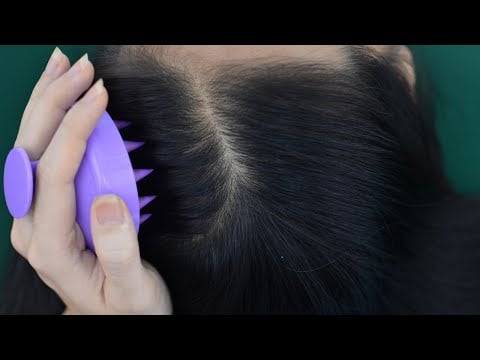 ASMR Scalp Massage Tingles  Using Shampoo Brush Relaxing For Sleep