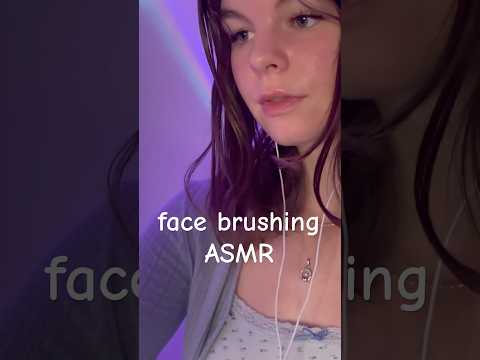 ASMR mic brushing, face brushing & mouth sounds for sleep 😴💜 #asmr