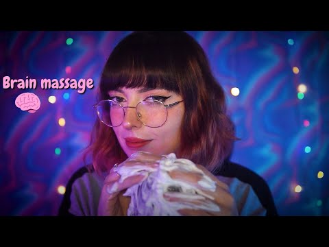 ASMR shaving cream brain massage - no talking