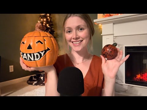 ASMR Showing You My Pumpkins (Super Relaxing Rubbing, Tapping, & Explaining)