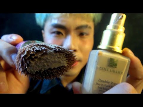 Liquid Foundation on Yo Screen 💧 Realistic ASMR • Korean Makeup Roleplay • 메이크업 롤플레이