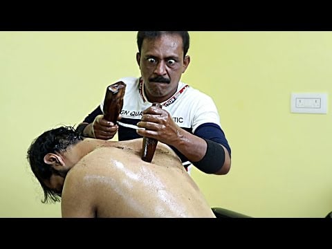 Most Famous Wooden Hammer Massage ASMR | Tok Sen Massage By Big Eyes Barber | Demon Guru Massage