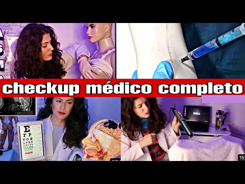 ASMR 1HORA de CHECKUP MÉDICO DE ROTINA(exame de sangue,exame fisico,neural, mamografia,ginecologista