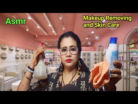 Asmr Relaxing Makeup Removing & Skin Care Service| asmr personal attention | Asmr Ghosal|