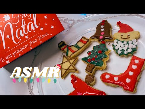 🎄 ASMR - FAZENDO BISCOITO NATALINO 🎄