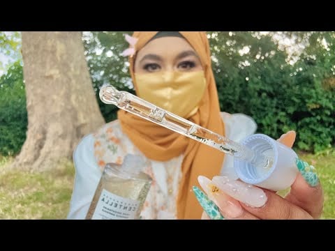 ASMR - Doing Your Tingly Relaxing Skincare in nature ☀️🌳🌼✨🪾 / layered sounds / Soft spoken 