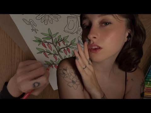 ASMR Saturday Scribble Session • 07 (tingly inaudible whispers)