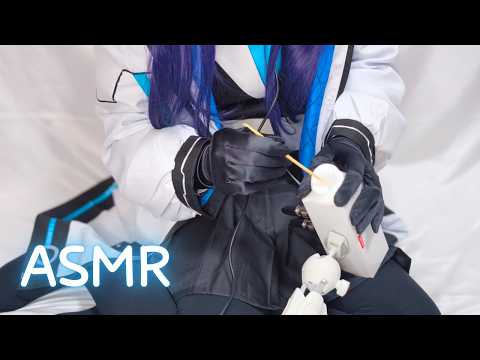 Sleepy Ear Cleaning ASMR on Yuuka’s Lap | Ear Pick, Ear Puff & Finger Ear Cleaning [Yuuka Cosplay]