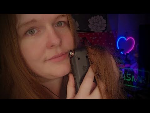 ASMR Hair Press Mouth Sounds, Ear Digging & Gentle Whispering 💆‍♀️💤