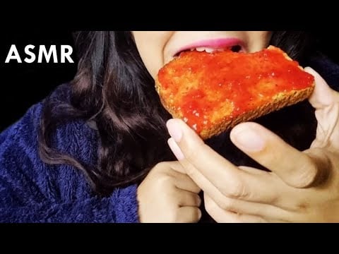 ASMR Comiendo Pan tostado con mermelada y  tomando Chocolatada | ASMR en Español