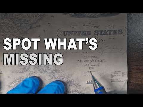Only 31 States?! The Forgotten America of 1850 | ASMR Historical Map Tracing