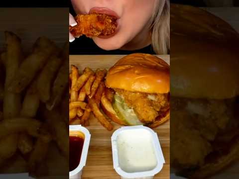 CRUNCHY FRIED CHICKEN #asmr #chicken #mukbang