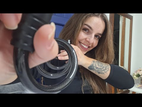 asmr objetos aleatórios| massagem, tapping, scratching e mouth sounds 