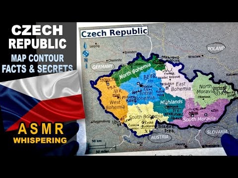 ASMR: Map of CZECH REPUBLIC tracing with facts | Main CITIES less known facts | ASMR maps and facts