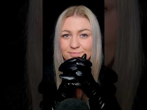 ASMR LEATHER GLOVE SOUNDS 😍 #shorts #asmrglovesounds