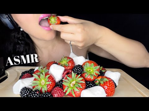 ASMR| STRAWBERRY, MARSHMALLOW & BERRIES 🍓🫐 RELAXING EATING SOUNDS (deutsch/german) |Cherry ASMR