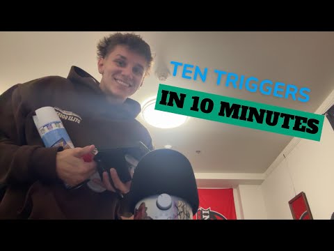 TEN TRIGGERS IN 10 MINUTES (fast and aggressive asmr) 