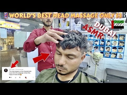 ASMR | WORLD’S BEST HEAD MASSAGE ONLY $3 🇦🇪