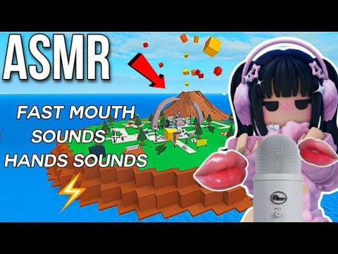 Roblox ASMR ~ natural disaster survival FAST mouth sounds + finger fluttering ⚡👄 (SO TINGLY)