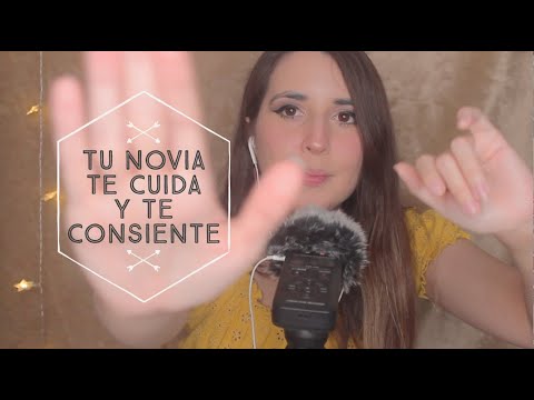 ASMR Tu novia CARIÑOSA te cuida + lectura para dormir