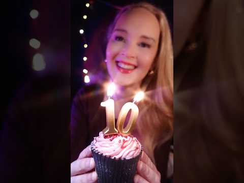 10K subscribers! 🧁 Ear to Ear Gratitude ✨ #asmrshorts #milestone #thankyou