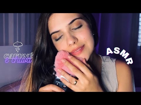 ASMR cafuné, sussurros e chuva