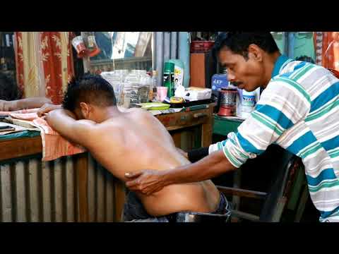 Amazing asmr body massage with ultimate body crack sound and head massage by probhat barber