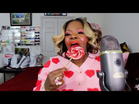 Cherry Whirly Pop ASMR Eating Sounds