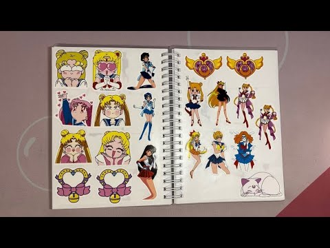 ASMR Flipping Through My Sticker Collection Book