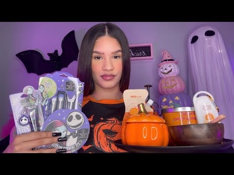 ASMR 🎃 te maquillo, te peino, skincare, y te pinto las uñas 👻 (atención personal)