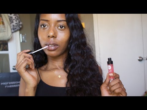 ASMR | Up Close Lipgloss Application (mouth sounds)