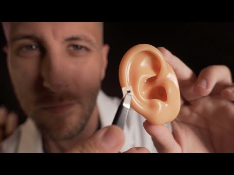 ASMR Ear Cleaning,😴 Acupressure and Ear Seeding (Rare and Unique Trigger)