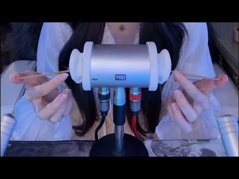 The Most Relaxing ASMR Ear Cleaning Ever with Goose Feather, Cotton Swabs & Soft Brush (No Talking)